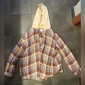 American eagle hooded flannel